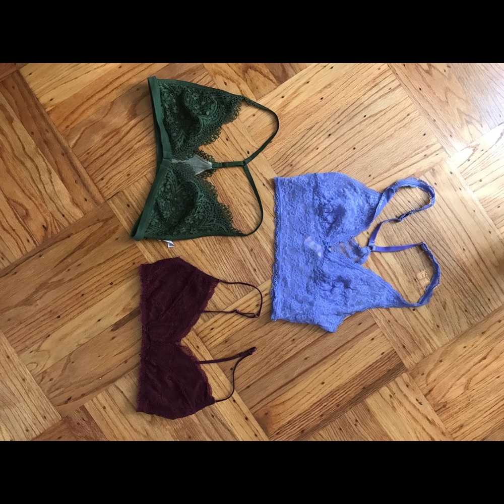 Set of 3 bralettes - size S+M